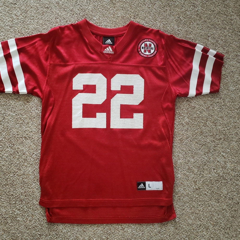 Adidas youth football jersey Nebraska